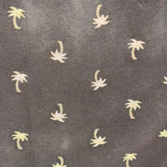 Sunny Hawaii Bamboo Handles Black Palm Trees Snap Closure Purse Handbag - Picture 14 of 16